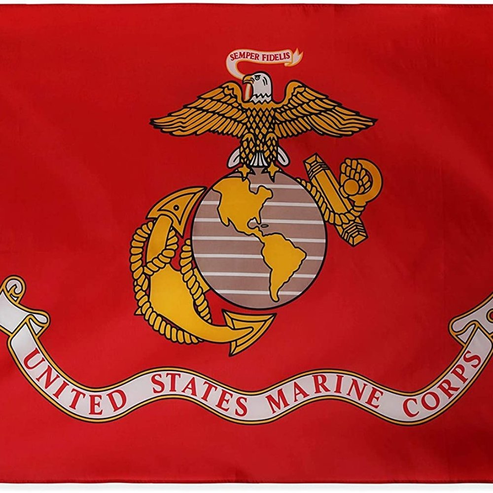 Marine Corps Flag 3x5ft - 75D Thicker Polyester - USMC US Marine Flags Double St